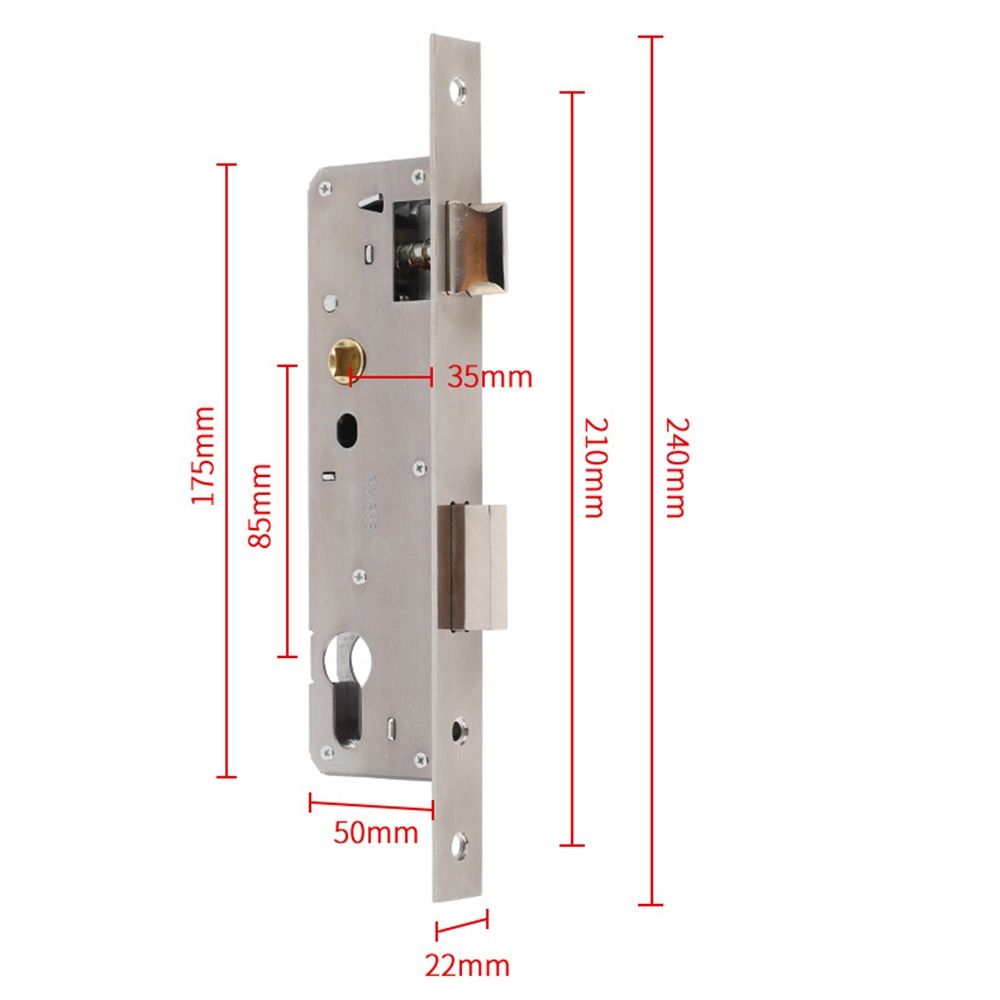 Furniture Hardware Fitting - 8520/8525/8530/8535 Aluminium Türschloss Universal Single &