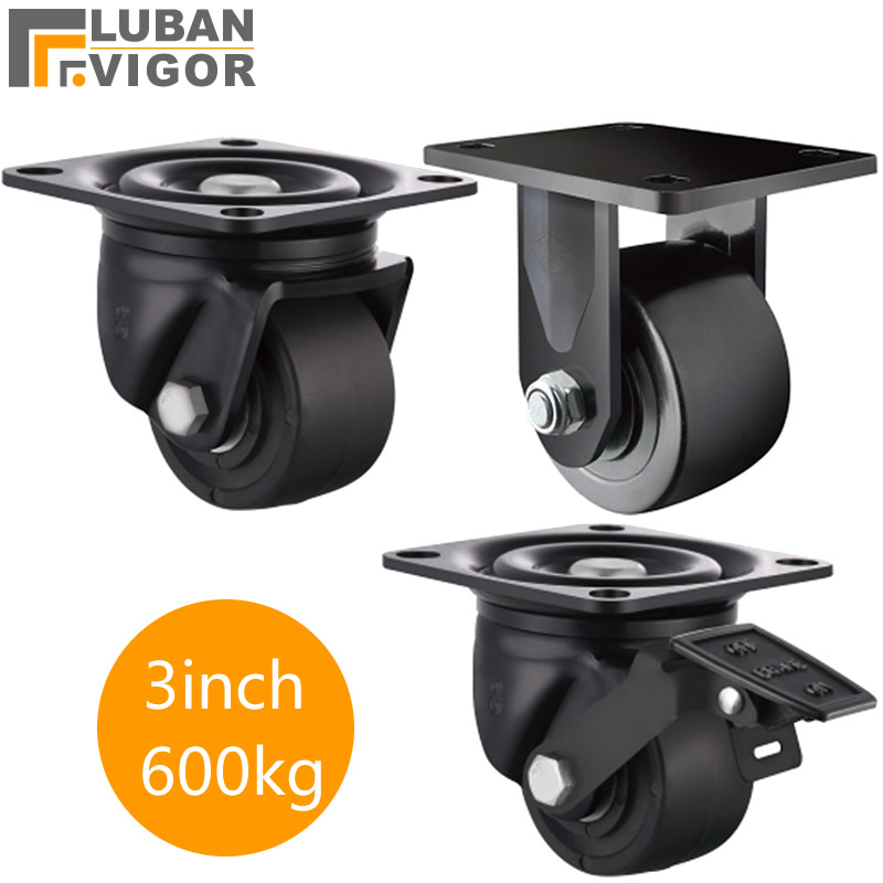 Furniture Hardware Lowes - Tragfähigkeit 600 kg, 3-Zoll-Low-Caster-Räder mit Bremse